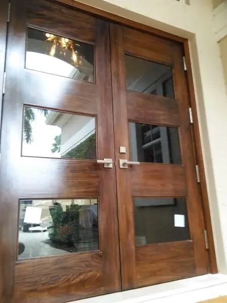 Mahogany entry doors
